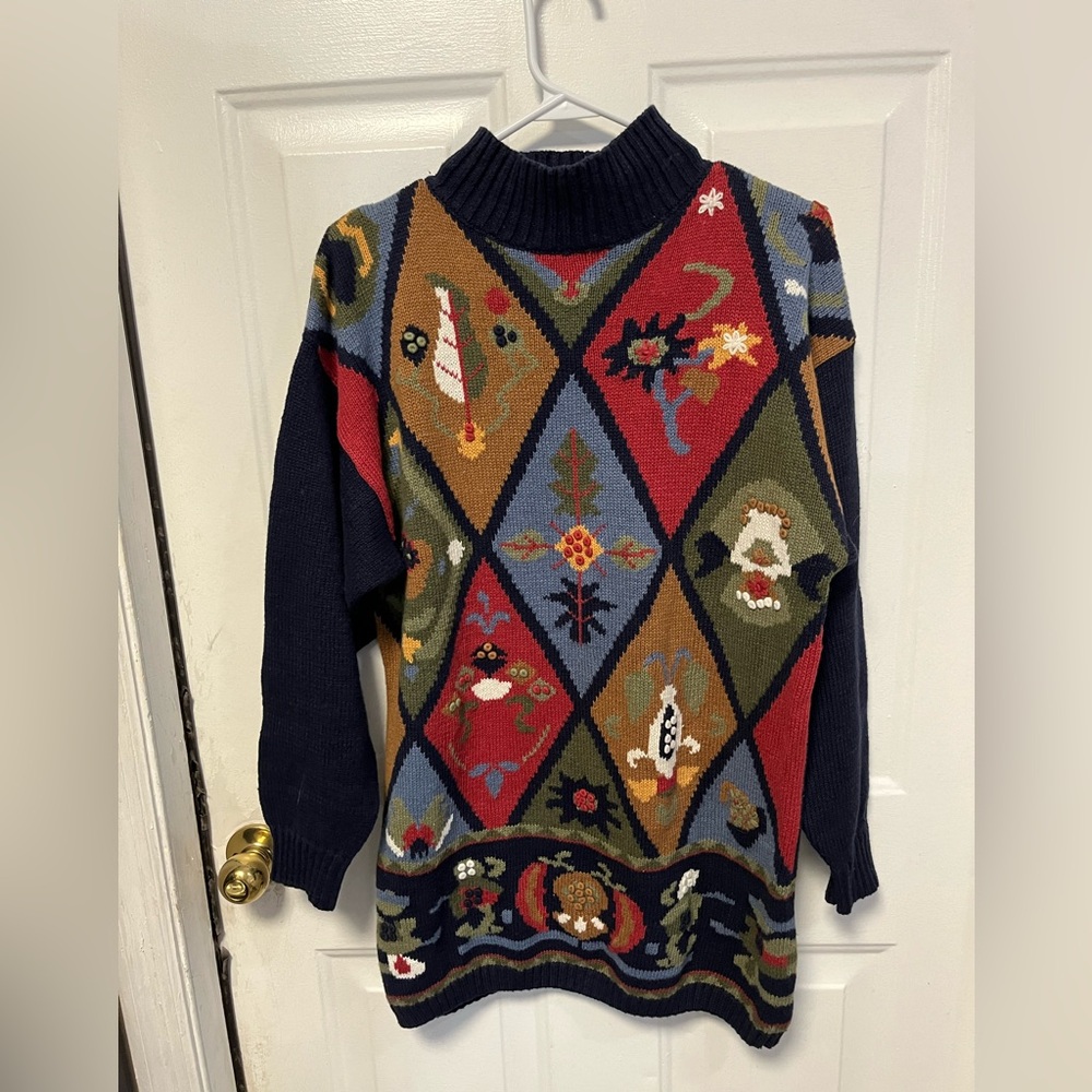 Vintage Lucia Colorful Patterned Women's Sweater
